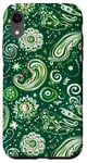 Coque pour iPhone XR Vert Abstrait Paisley Sport Polo Motif