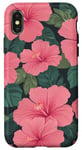 Coque pour iPhone X/XS Rose coucher de soleil hawaïen fleur d'été hibiscus