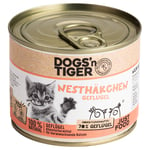 Økonomipakke Dogs'n Tiger Junior Cat 12 x 200 g – Fjærkre