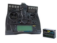 Carson Carson-500501004 500501004 FS Reflex Stick Multi Pro LCD 2,4 GHz-Système 14 canaux, télécommande avec récepteur pour modèles réduits de véhicules tels Que Voitures et Bateaux RC, Noir