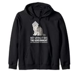 Conspiracy Cat in Tin Foil Hat Government Zip Hoodie