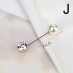 Kläder Broscher Pearl Lapel Pin Tröja Klänning Brosch Byxor Pi J