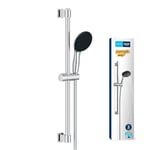 GROHE Vitalio Start 110 - QuickFix Shower Set (Round 11 cm Hand Shower 2 Sprays: Rain & Jet, Anti-Limescale System, Shower Hose 1.75 m, Rail 60 cm), Easy to Fit with GROHE QuickGlue, Chrome, 26951001