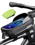 Bike Phone Holder Hard Strudy Casing Waterproof Phones up to 6.9'' Black