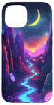 iPhone 15 Mystic Crescent River Night Landscape Case