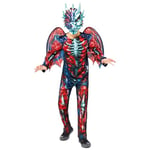 amscan 9914830 Déguisement d'Halloween pour enfant Motif squelette de dragon 6-8 ans