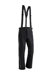 Maier Sports Lothar 2 Men's Ski Trousers with Straps, Snow Trousers with Braces, Slim Fit Softshell Trousers Black
