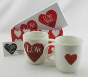 Bright Side - Love You & Love You Too - Set of 2 Boxed Mugs, couple