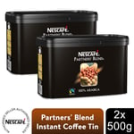 NESCAFE Partners' Blend Instant Coffee 500g Tin, 2 Pack