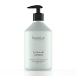 Jean & Len Heavenly Hand & Body Balm Rosemary & Ginger, pour une expérience de soin parfumée, avec de l'huile d'argan bio et du beurre de karité, sans parabènes ni silicones, 500 ml