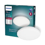 Philips, Plafonnier LED Wincel 40 W, Rond, Télécommande sans Fil Incluse, Blanc