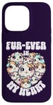 Coque pour iPhone 14 Pro Max Fur-ever in My Heart Kawaii Cochon d'Inde Cœur