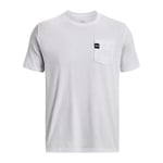 Men's T-Shirt Under Armour Elevated Core Pocket Short Sleeve in White