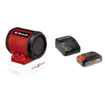 Einhell Enceinte sans fil TC-SR 18 Li BT-Solo Power X-Change (lithium-ion, 85 dB max., Bluetooth, prises AUX/USB, panneau de commande intuitif) avec Chargeur et Batterie 2,5Ah