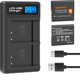 Chargeur Pantalla LCD Li-ION pour Batterie NP-BN1 et Chargeur LCD USB pour Sony Cyber-Shot DSC-W800, DSC-WX220, DSC-W830, DSC-W810, Sony DSC-QX30, DSC-QX100, DSC -QX10