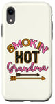 Coque pour iPhone XR Smoking Hot Grandma Motif zèbre Rose vif