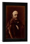 Kunst für Alle 'Image encadrée de Nadar Jacques Offenbach (1819–80), German Composer, Portrait Photograph, d'art dans Le Cadre de Haute qualité Photos Fait Main, 30 x 40 cm, Noir Mat