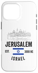 iPhone 16 Pro Max Israel Flag With Jerusalem Skyline Jewish Israeli Souvenir Case