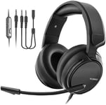 Casque de jeu Nubwo N12 pour PS4 Xbox One, jeu vidéo compatible PC avec microphone -noir