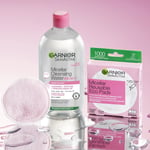 Garnier Micellar Cleansing Water, Gentle face Cleanser & Makeup Remover