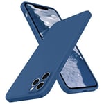 SURPHY Coque en Silicone Compatible avec iPhone 11 Pro Max, Caoutchouc Silicone Cover avec Bord Plat (Protection Individuelle pour Chaque Objectif) Étui pour iPhone 11 Pro Max 6,5“ (Brouillard Bleu)