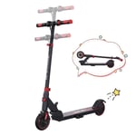 Trottinette électrique pliable 7,55 kg - Hauteur ajustable - 250W - Noir rouge -Cadeau pour Enfant et Adolescent - Neuf