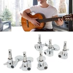 Square Fully Enclosed Locking Tuners 3L 3R String Tuning Pegs Guitar Silver