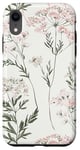 Coque pour iPhone XR Rose pastel Fleurs sauvages Fleurs sauvages Vintage Botanique