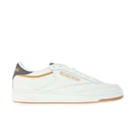 Reebok Men's Club C 85 Sneaker, Chalk Reebok Rubber Gum 06 Retro Gold F23 R, 4.5 UK