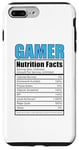 Coque pour iPhone 7 Plus/8 Plus Gamer Nutrition Facts Jeu vidéo Funny Level Gaming Boys