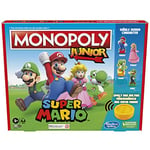 Hasbro Monopoly Junior Super Mario Edition Board Game for ages 5 and up Play in The Mushroom Kingdom like Mario, Peach, Yoshi or Luigi, Multi (Germany version)