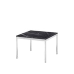 Knoll - Florence Knoll Low Table, Höjd 35 cm, 120 x 120 cm, skiva i Svart Marquina marmor - Soffbord