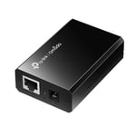 TP-Link 802.3at/af Gigabit PoE Injector , Non-PoE to PoE Adapter, supplies up to 15.4W, LED Indicator,Plug & Play , Desktop/Wall-Mount ,Distance Up to 100m, Black (PoE150S)