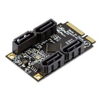 cablecc Mini adaptateur PCI-E PCI Express vers 6 Gbps quatre ports SATA 3.0 Carte d'extension pour disque dur SSD