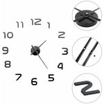 Vidaxl - Horloge murale 3D Design moderne 100 cm xxl Noir Black