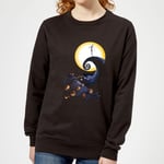 Disney The Nightmare Before Christmas Jack Skellington Pumpkin King Colour Women's Black Sweatshirt - XXL