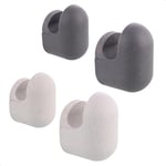 WAGNER - hooks4home - Crochet mural design PILL, set de 4 pièces - 51 x 32 x 37 mm & 76 x 47 x 55 mm, plastique bio recyclé, noir/gris clair - Made in FR - 17041124