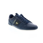 Lacoste Chaymon 0120 1 CMA Mens Blue Leather Lifestyle Sneakers Shoes