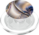 Golden Flow - Art fluide abstrait bleu et or PopSockets PopGrip pour MagSafe