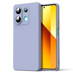 Byvuwiay Coque pour Xiaomi Redmi Note 13 5G, Ultra Mince Premium Housse Souple en Silicone Liquide, Coque de Protection pour Xiaomi Redmi Note 13 5G - Gris Lavande