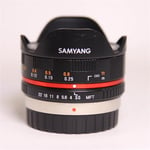 samyang Used Samyang 7.5mm f/3.5 UMC Fisheye Micro Four Thirds Lens Black