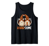 Roarsome Funny Garden Gnomes Graphic For Women Cute Tiger Tank Top