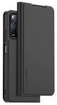 Made For Xiaomi Coque avec Rabat pour Xiaomi Redmi Note 11 Pro avec Finition Gomme, Noir