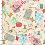 3 Wishes Fabric - Shop Hop 21700 Cream by Beth Albert