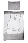 roba Parure de Lit Bébé Réversible miffy® - 2 Pièces 100% Coton Doux - Housse de Couette 100 x 135 cm + Taie d'Oreiller 40 x 60 cm - Imprimée Lapin