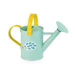 Janod - Happy Garden - Arrosoir Enfant en Métal - Jeu de Plein Air Jardinage - Dès 3 Ans, J03191, Bleu et Jaune