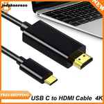 USB C Type C To HDMI Cable TV AV Adapter HDTV For Samsung Mobile Phone Tablet