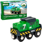 BRIO World Freight Engine Train - Battery Powered Train for Kids Age 3 Years Up