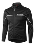 INBIKE Veste Cyclisme Pour VTT Velo Homme Hiver Vestes Thermique Imperméable Coupe-vent Sportwear（Noir＆Argent,L）