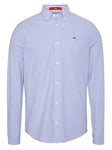 Tommy Jeans TJM Slim Stretch Fit Oxford Shirt - Perfume Blue, Perfume Blue, Size S, Men